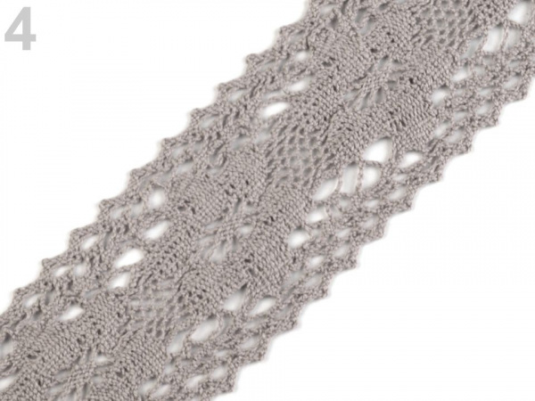 Krajka / vsadka paličkovaná jemná šíře 50 mm