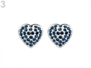 Náušnice se Swarovski Elements srdce
