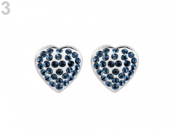 Náušnice se Swarovski Elements srdce