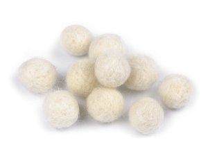 Plstěná kulička / bambulka z vlny Ø15 mm