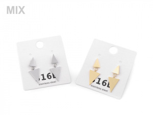 Náušnice z nerezové oceli trojúhelníky