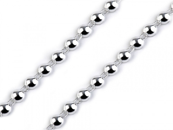 Perlový řetěz - půlperle Ø6 mm vánoční