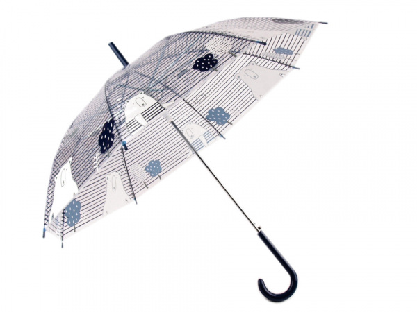 Dětský průhledný vystřelovací deštník s medvědy