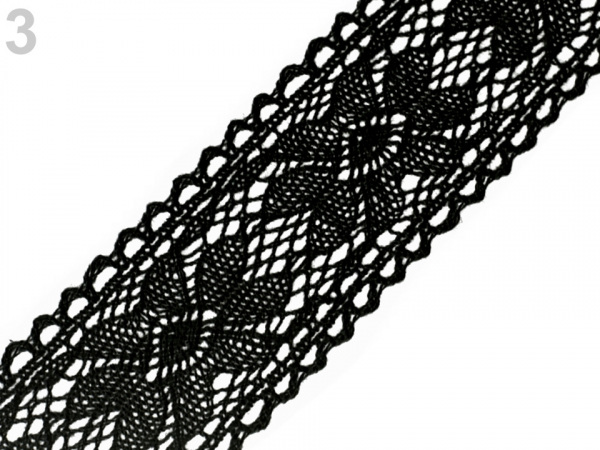 Krajka / vsadka paličkovaná šíře 55 mm