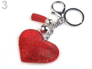 Přívěsek na kabelku / klíče srdce