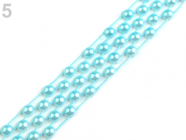 Borta s perlami - půlperle šíře 14 mm