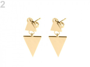 Náušnice z nerezové oceli trojúhelníky