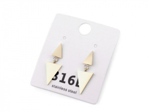 Náušnice z nerezové oceli trojúhelníky