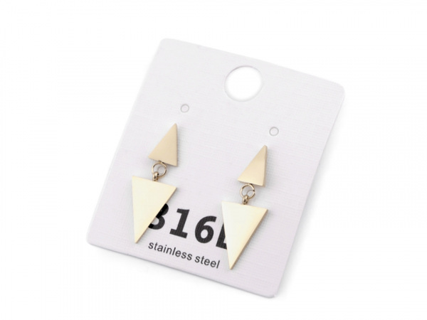 Náušnice z nerezové oceli trojúhelníky