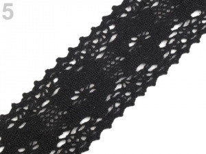 Krajka / vsadka paličkovaná jemná šíře 50 mm