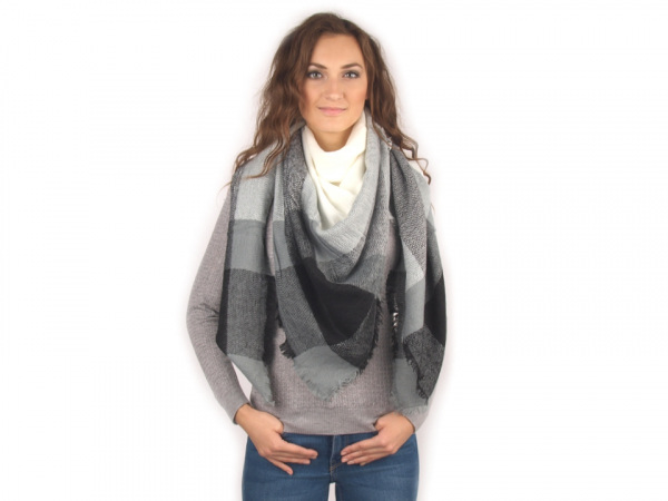 Velký teplý šátek / pléd 140x140 cm