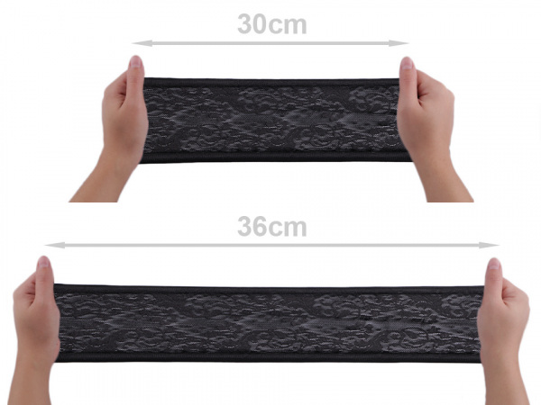 Elastická krajka se silikonem šíře 10,5 cm