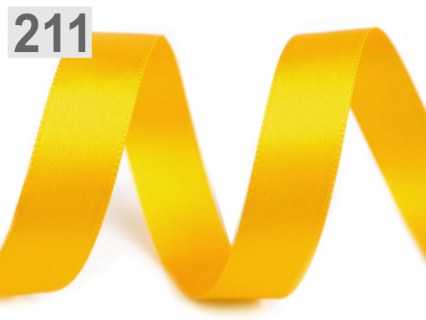 Atlasová stuha oboulící svazky po 5 m šíře 15 mm