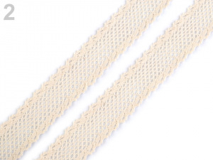 Krajka / vsadka paličkovaná šíře 34 mm