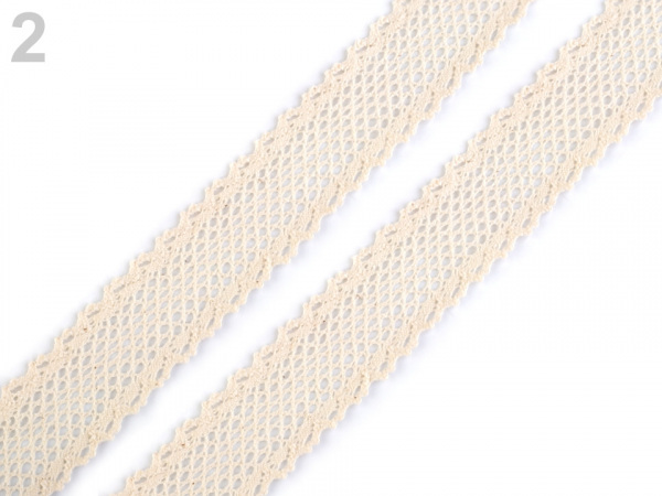 Krajka / vsadka paličkovaná šíře 34 mm