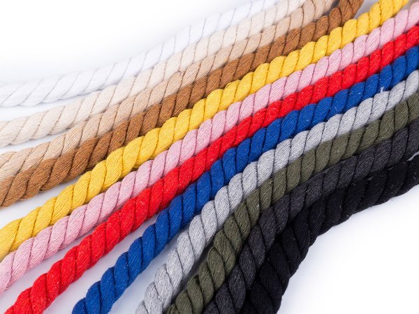 Bavlněná šňůra kroucená Ø12 mm macrame