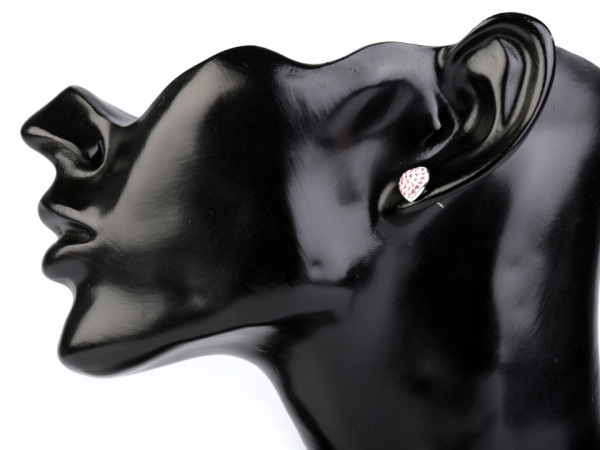 Náušnice se Swarovski Elements srdce