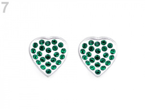 Náušnice se Swarovski Elements srdce