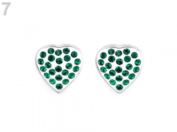 Náušnice se Swarovski Elements srdce