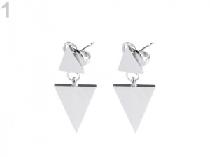 Náušnice z nerezové oceli trojúhelníky