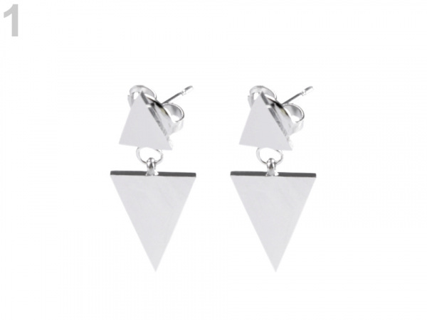 Náušnice z nerezové oceli trojúhelníky