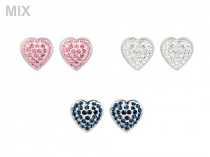 Náušnice se Swarovski Elements srdce
