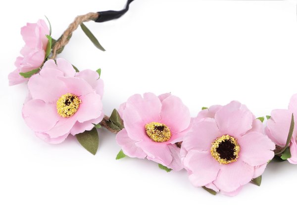 Pružná čelenka do vlasů s květy