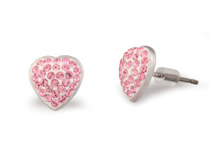 Náušnice se Swarovski Elements srdce