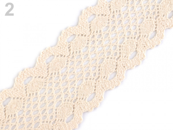 Krajka / vsadka paličkovaná šíře 50 mm