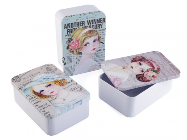 Plechová krabička s víkem Languo