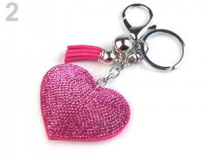 Přívěsek na kabelku / klíče srdce