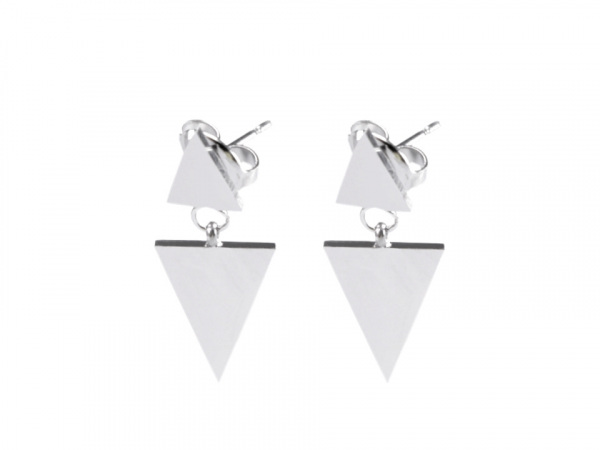 Náušnice z nerezové oceli trojúhelníky