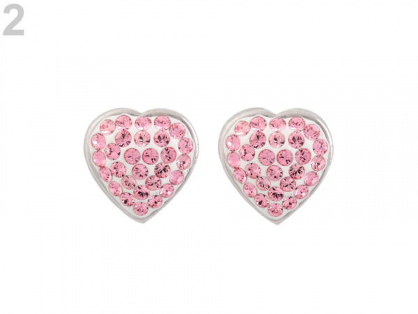 Náušnice se Swarovski Elements srdce