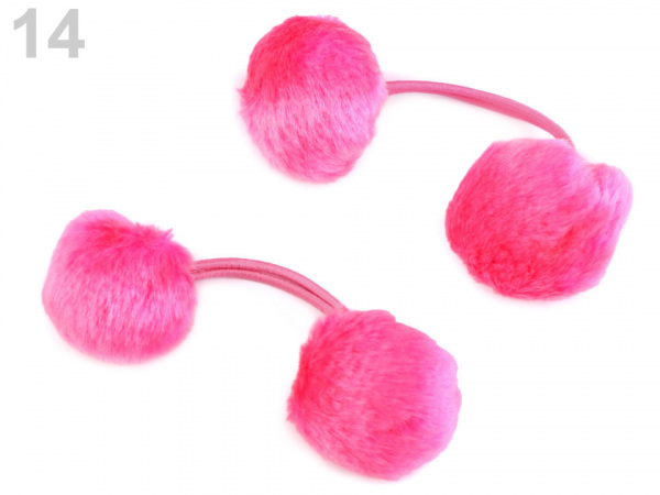 Gumičky do vlasů s bambulkami