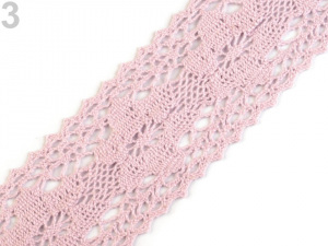 Krajka / vsadka paličkovaná jemná šíře 50 mm