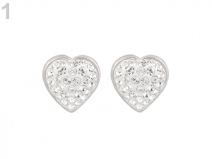 Náušnice se Swarovski Elements srdce