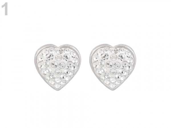 Náušnice se Swarovski Elements srdce