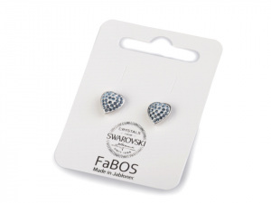 Náušnice se Swarovski Elements srdce