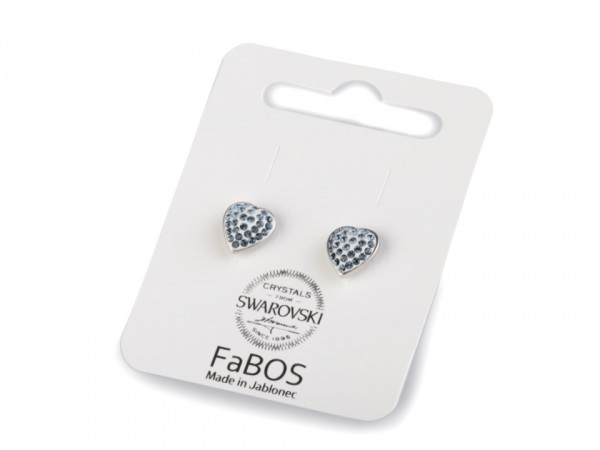 Náušnice se Swarovski Elements srdce