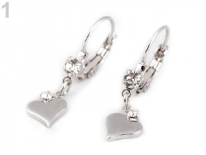 Náušnice se Swarovski Elements srdce