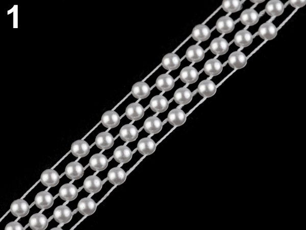 Borta s perlami - půlperle šíře 14 mm