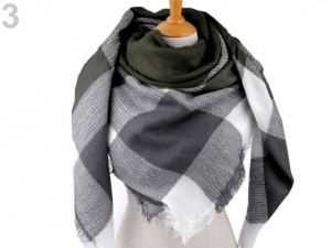 Velký teplý šátek / pléd 140x140 cm