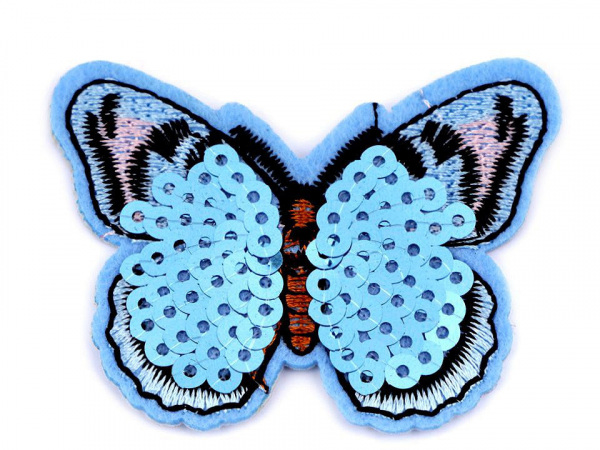 Nažehlovačka motýl s flitry