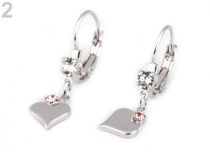 Náušnice se Swarovski Elements srdce