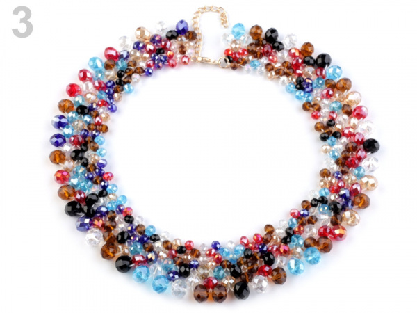 Náhrdelník z broušených korálků