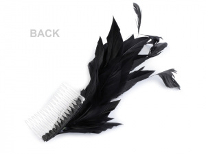 Fascinátor / hřeben s peřím