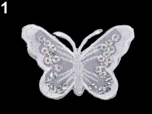 Nažehlovačka motýl s flitry