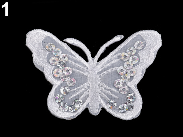 Nažehlovačka motýl s flitry