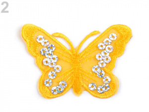 Nažehlovačka motýl s flitry