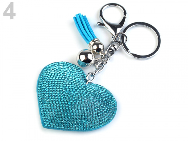 Přívěsek na kabelku / klíče srdce